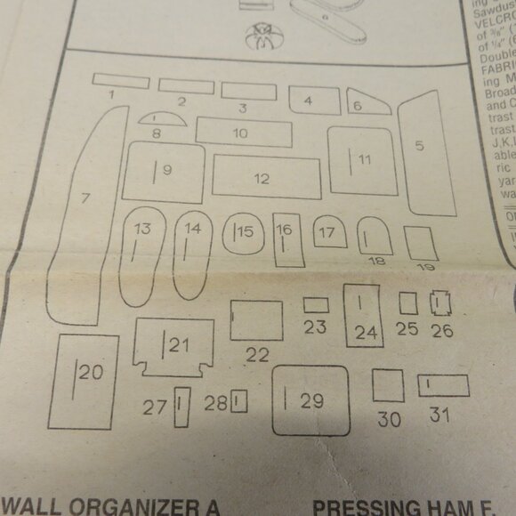 Butterick 4521 Sewing Pattern SEWING/CRAFTING ORGANIZING & IRONING set UNCUT - Picture 5 of 7